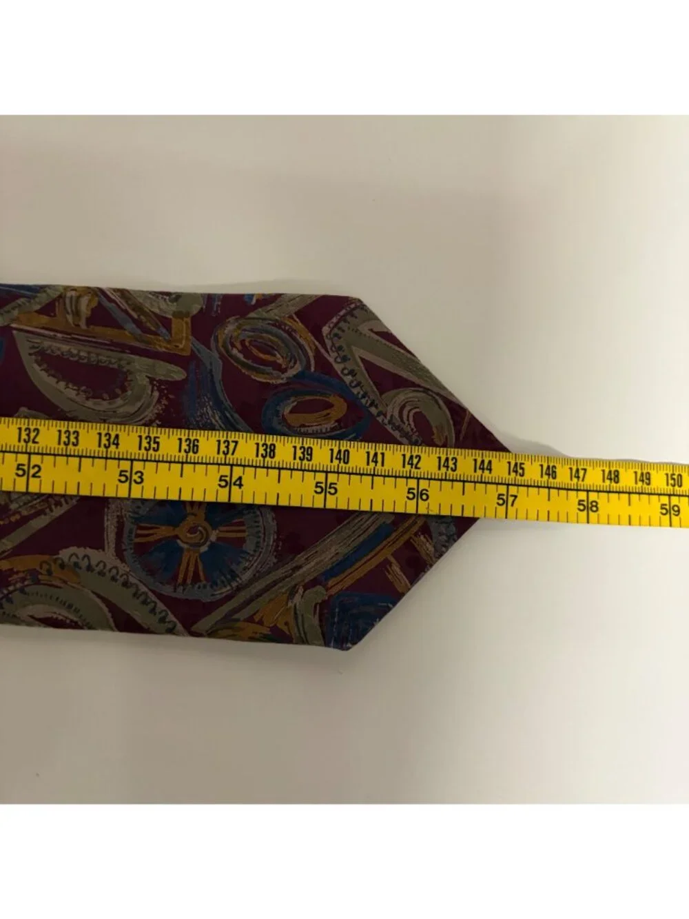 Clubfellow Silk Tie Maroon Print Handmade Mens Necktie Office Formal Dad Gift
